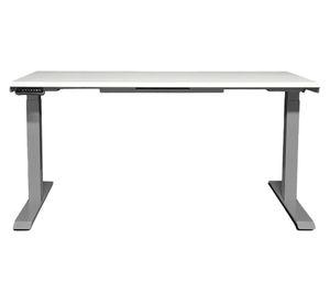 Escritorio eléctrico dual Cosmo blanco/gris 160x70x71.5-120.5 cm