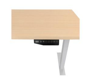 Escritorio el茅ctrico Cosmo natural/blanco 140x60x73.5-123.5 cm