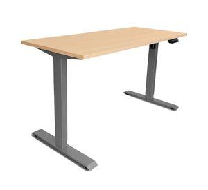 Escritorio el茅ctrico Cosmo natural/gris 140x60x73.5-123.5 cm