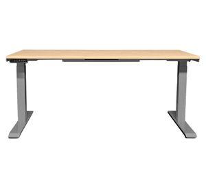 Escritorio el茅ctrico dual Cosmo natural/gris 180x70x71.5-120.5 cm