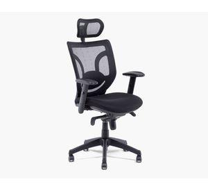 Silla escritorio con cabecero Black negro