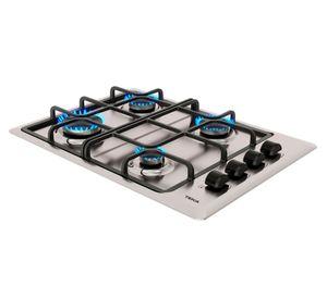 Kit empotrable horno HS 445 SS Inox 62 lt + encimera HLX 540 KBB0C IX 4 quemadores + campana 60 cm TL 6310
