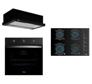 Kit empotrable Horno HBB-5360 FBK 67 lt + encimera GBC 64003 KBB 4 quemadores + camapna TL 6310