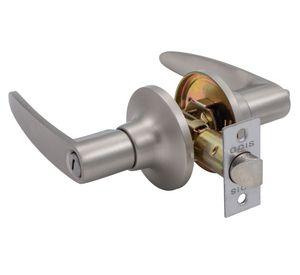 Cerradura tubular manilla 203 baño plata mate