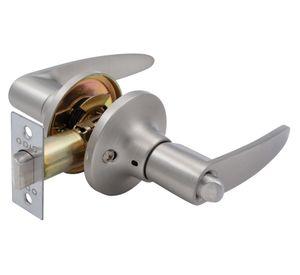 Cerradura tubular manilla 203 baño plata mate