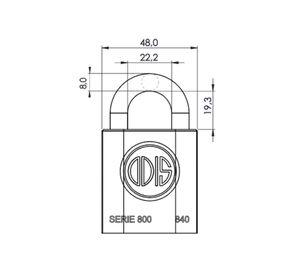 Candado 40 mm 840