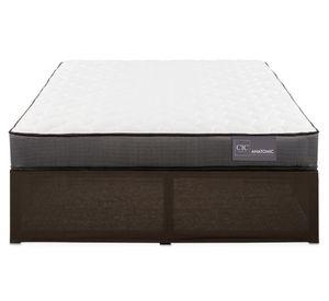 Cama europea Anatomic 2 Plazas Iron Smart + faldón