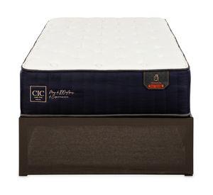 Cama europea Premium 1.5 Plazas Iron Smart + faldón