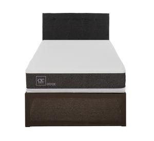 Cama metálica Iron Smart Ortopedic 1.5 plazas + respaldo Black + faldón