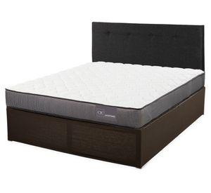 Cama metálica Iron Smart Anatomic 2 plazas + respaldo Black + faldón