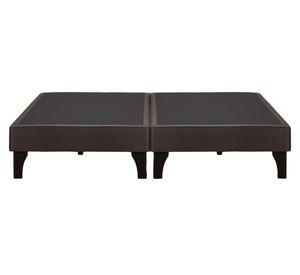 Base cama europea dividida 2 plazas café