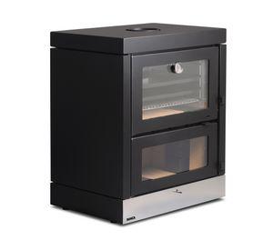 Horno a leña Doble camara negro