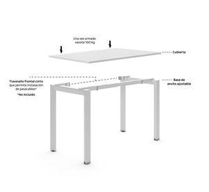 Escritorio 180 cm Neo natura/gris Form Office