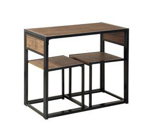 Comedor 2 sillas Chelsea castaño Idetex