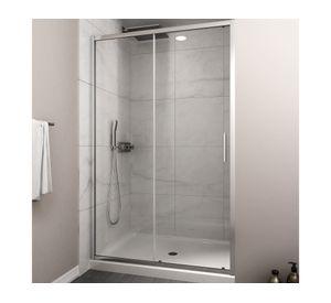 Mampara Premium perfil cromado 190x150x3.5 cm