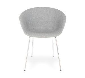 Silla comedor metal/tela Gaudí gris