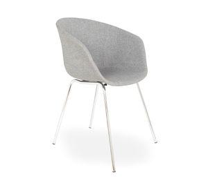 Silla comedor metal/tela Gaudí gris