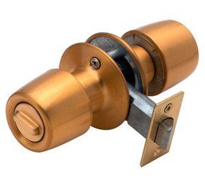 Cerradura tubular pomo baño/dormitorio bronce Urbano Poli