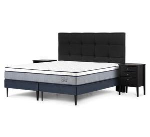 Cama europea 2 plazas base dividida Indie + set Issey grafito