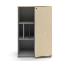 Gabinete medio 1 puerta Office natural/gris Form Office