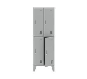 Locker Office L2A2 gris 1 cuerpo 4 puertas