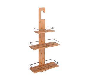 Organizador ducha bambú 30x70x12 cm