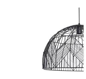 Lámpara colgante 40 W E27 luz led Kalibo 40 cm negro