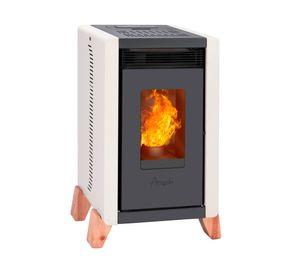 Estufa a pellet Bambu 6000 blanca 6.3 kW.