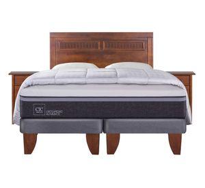 Cama europea king Ortopedic advance + set Milán + almohadas + plumón Cic