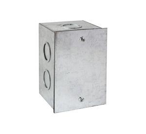 Caja metálica 20x20x10,2 cm cromado Eltrik