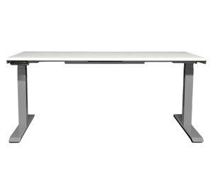 Escritorio eléctrico dual Cosmo blanco/gris 180x70x71.5-120.5 cm