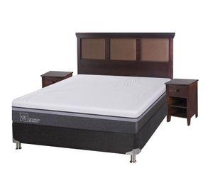 Box spring 2 plazas Ortopedic advance B5 + set New Torino chocolate Cic