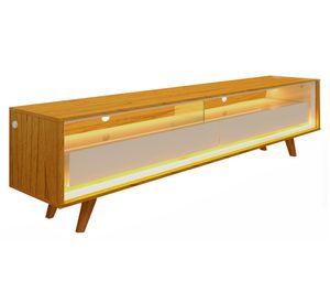 Rack TV 55" Requinte luces LED natural/off white