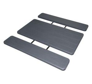 Set mesa y bancos plegables marrón Northwest