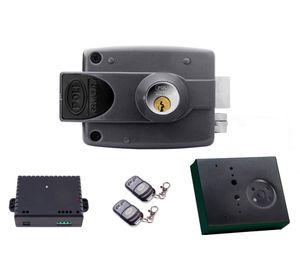 Cerradura sobreponer eléctrica con control 3010 negro Poli