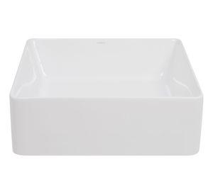 Lavamanos sobreponer 38,5x38,5 cm blanco Klipen