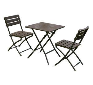 Set sillas y mesa plegable marrón Northwest