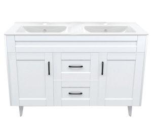Mueble vanitorio 120 cm BM-Deluxe-D120SKB+P1 blanco Domsa