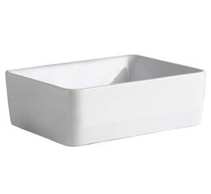Lavamano sobreponer 41 cm loza blanco