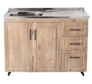 Mueble lavaplatos 50 cm + 4 espacios café Domsa
