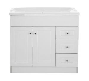 Mueble vanitorio 120 cm B120PHD-B+F-120 blanco Domsa
