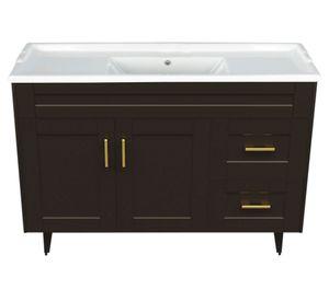 Mueble vanitorio 120 cm BM-Deluxe-120SKC+F-1 café Domsa