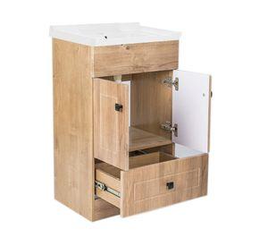 Mueble vanitorio 50 cm B50PH-WOOD+856-50 nogal Domsa