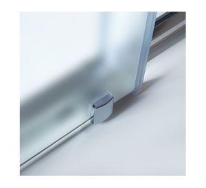Mampara Frosted perfil cromado 190x150x3.5 cm