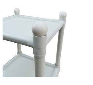 Mesa plástico multiusos 3 niveles blanco