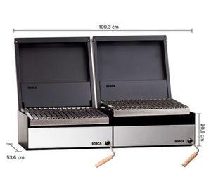 Parrilla a carbón pack Block 500 negro/inoxidable