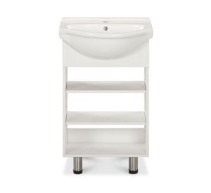 Mueble vanitorio Cannes 84x50x41 cm 2 repisas blanco