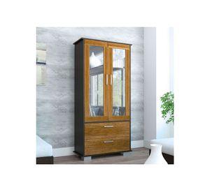 Vitrina + arrimo + mesa de centro Classic caramelo/wengue TuHome