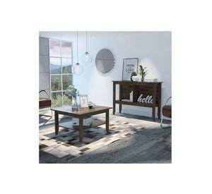 Mesa de centro + arrimo Essential coñac TuHome