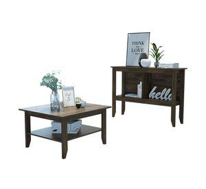 Mesa de centro + arrimo Essential coñac TuHome